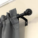 Mainstays 5/8" Black Ball Single Curtain Rod, 28 to 48", Black