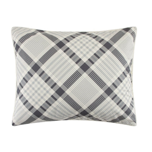 Mainstays Reverse to Sherpa Comforter Set King Polyester, Gray Plaid
