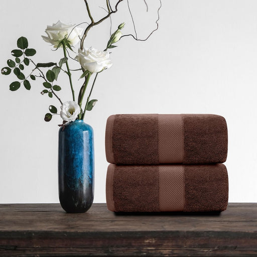 Luxury Bath Sheet Towels Extra Large 35X70 Inch | 2 Pack, Brown