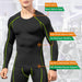 Men'S Compression Shirts Long Sleeve Athletic Running Cool Dry Top Workout Sport Baselayer Underwear