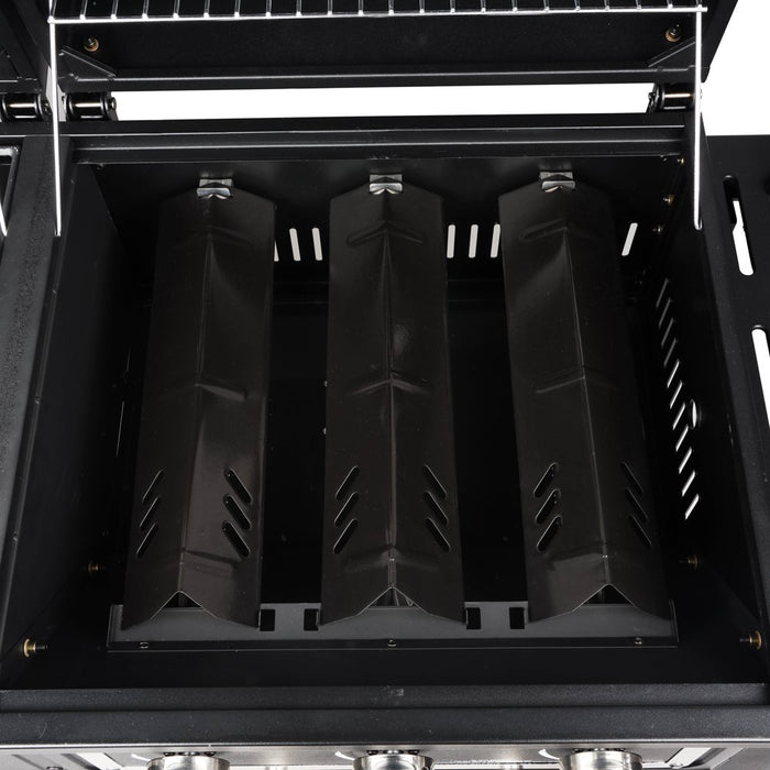 Revoace Dual Fuel Gas & Charcoal Combo Grill, Black with Stainless