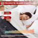 Warmrest Electric Throw Blanket Heated Blanket with 6 Heating Levels and 4 Hours Auto Shut Off, Flannel to Sherpa Super Cozy Heating Blanket, Machine Washable, 50" X 60", Charcoal