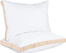 Bed Pillows for Sleeping Queen Size (Beige), Set of 2, Cooling Hotel Quality, Gusseted Pillow for Back, Stomach or Side Sleepers