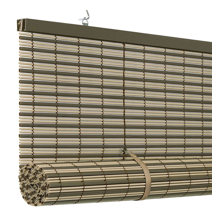 Achim 30" Cordless Vinyl Blackout Blinds, Brown, 30" X 72"
