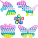 – 5 Pop Its Fidget Toy Pack Dinosaur Butterfly Kitty Unicorn Pop It and Fidget Spinner Rainbow Pop It Fidget Toys Autism ADHD Stress Anxiety Relief Popit Sensory Toys for Girls Boys