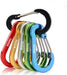 CC1 Multi-Use Carabiner Clip, 6 Pack Small Caribeener Clips, Mini Keychain Caribeaner Clip 2 Inch, Aluminum D Ring Carabiners, Multi-Colored