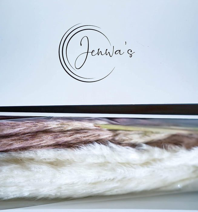 Fluffy Small Bundle of Real Natural Dried Pampas Grass Plant, Feather Length Is 25-35Cm with a Total Length of 45Cm-30 Stem Flower Arrangement for Wedding, Home Décor, Gifts