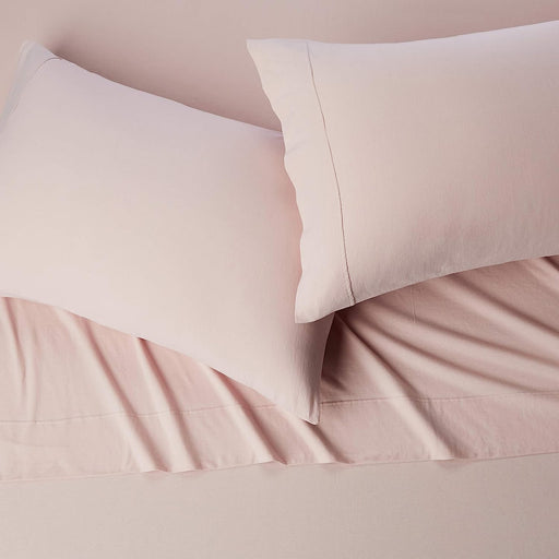 Cotton Jersey Bed Sheet Set - Full, Blush