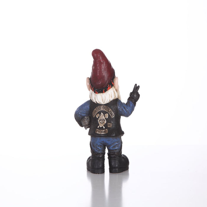 BIKER GNOME with SUNGLASSES & HELMET- GNOMAD