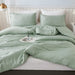 Comforter Full Size Set Sage Green, 3 Pieces Lightweight Bed Solid Summer Bedding Comforters & Sets, Soft All Season Quilt Blanket (79X90In Comforter & 2 Pillowcases)