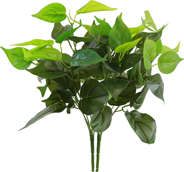Season’S Need Artificial Plants Greenery Bush, Pack of 2 Fake Shrubs Simulation Indoor outside Hanging Planter Home Garden Décor, Porch Window Box Decorating (Heart Leaf Philo)