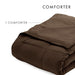 Chocolate All Season Alternative down Solid Comforter, Full/Queen, by Noble Linens