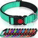 Reflective Dog Collar with Safety Locking Buckle, Adjustable Nylon Pet Collars for Extra Large Dogs, Red
