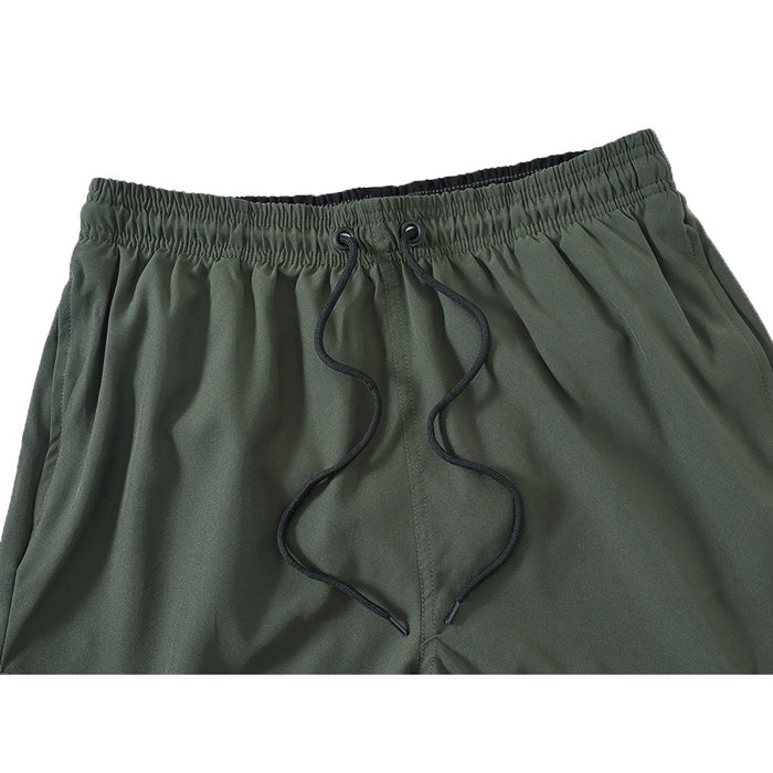Mens 5 Inch Swim Trunks Stretch Quick Dry Swim Shorts with Zipper Pockets Armygreen 32