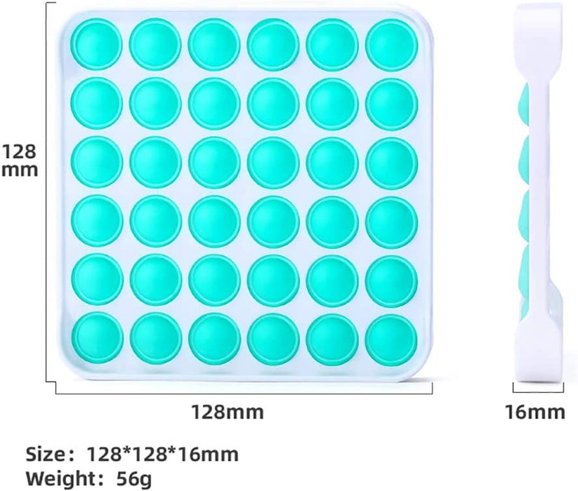 Pop Fidget Toy Bubble Fidget Sensory Toy, Bubble Popper Anxiety Relief Autism Toy, Silicone Figetget Toy for ADD ADHD, Popping Fidget Novelty Gift Mixing