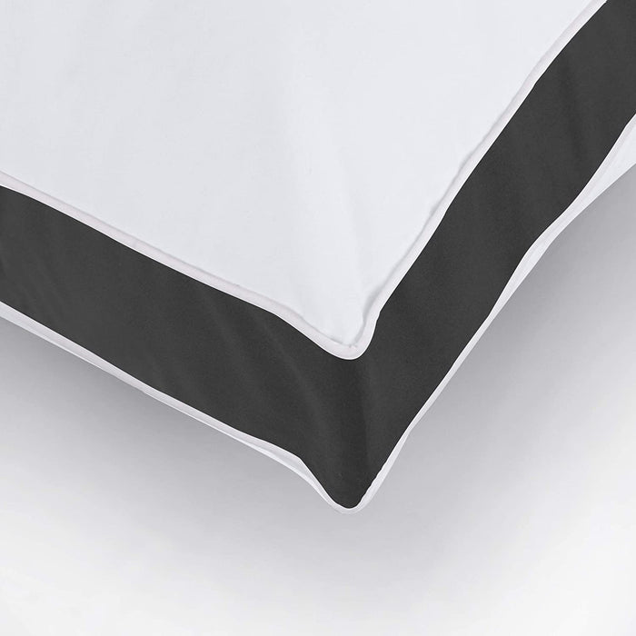 Bed Pillows for Sleeping Queen Size (Black), Set of 2, Cooling Hotel Quality, Gusseted Pillow for Back, Stomach or Side Sleepers