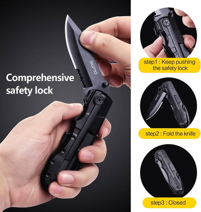 Christmas Stocking Stuffers, Gifts for Men, Multitool Pocket Knife, Tactical Multi Tool, Gifts for Dad Husband Boyfriend, Multipurpose Utility Plier, Survival Gadgets for Camping, Work