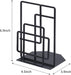 Book Ends Heavy Duty, Decorative Black Bookends for Shelves, Window Lattice Design