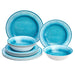 Melamine Dinnerware Set, Service for 4, Traditional Blue and White - Set of 12