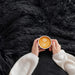 Plush Fluffy Duvet Cover Oeko-Tex Certified Luxury Ultra Soft Shaggy Crystal Velvet Bedding Set 3 Pieces(1 Duvet Cover + 2 Pillow Shams) Zipper Closure(Queen, Black)