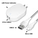 Onn. 4.8A Dual-Port Wall Charging Kit with 3FT Micro-Usb to USB Cable, White,180 Degree Folding and Fridendly Plug,Cell Phone Charger,