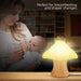 Wooden Mushroom Lamp Mushroom Night Light with 16 Color Changing and Dimmable Anniversary Birthday Gifts for Women Mom Grandma