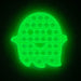 Push Bubbles Pop Fluorescent Fidget Sensory Toy, Glow in the Dark Fidget Toys Stress Relief Silicone Bubble Toy Autism ADHD Anti-Anxiety Tools for Kids and Adult(Ghost)