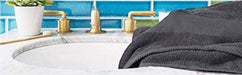 Premium Cotton 4 Pack Bath Towel Set - 100% Pure Cotton - 4 Bath Towels 27X54 - Ideal for Everyday Use - Ultra Soft & Highly Absorbent - Charcoal