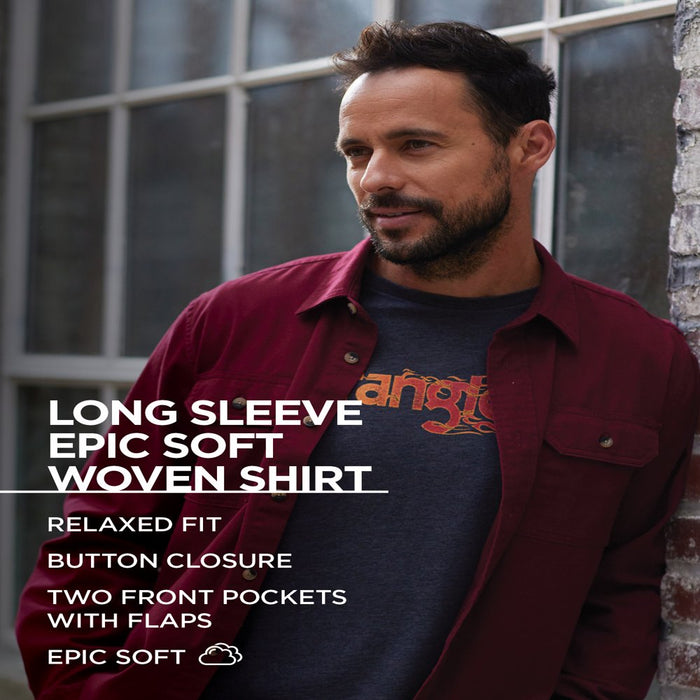 ® Men'S Long Sleeve Epic Soft Woven Shirt, Sizes S-5XL