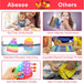 4 Pack Pop Fidget Toys, Its Poppers Bubble with Pop Sound Sensory Fidget Toy, Cake Popsicle Ice Cream Star for Kids and Adults Stress Relief, ADHD Autism Silicone Pressure Relieving Toys