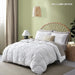 Oli Anderson Tufted Duvet Cover Queen Size, Soft and Lightweight Duvet Covers Set for All Seasons, 3 Pieces Boho Embroidery Shabby Chic Bedding Set (White, Queen, 90’’ X 90’’)
