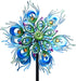 Peacock Wind Spinner, 48Inch Double Wind Sculpture, Kinetic Wind Spinners Outdoor Metal Stake Yard Spinners, Garden Wind Catcher Wind Mills, Wind Spinners for Yard and Garden