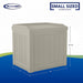 Small Deck Box-Lightweight Resin Indoor/Outdoor Storage Container and Seat Cushions and Gardening Tools Store Items on Patio, Garage, Yard, 22 Gallon, Light Taupe