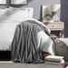 Microplush Fleece Blanket, Plush, Ultra Soft, Full/Queen, Gray