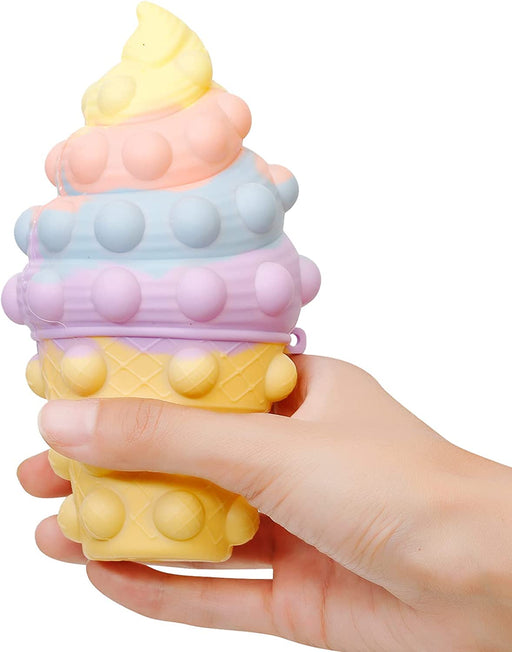 Fidget Toys, 3D Ice Cream Pop Stress Ball Sensory Toy Anxiety Stress Reliever Toy for Autism Early Education Xmas New Year Gift Stocking Stuffers Ideas Teens Adults Gifts Girls Boys Toddler