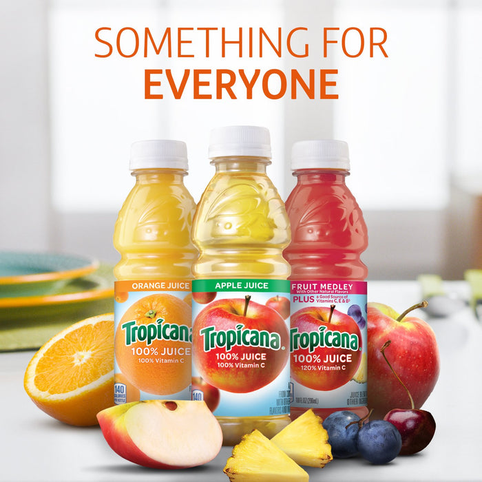 Tropicana 100% Juice 3-Flavor Classic Variety Pack,10 Fl Oz (Pack of 24)