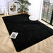 Super Soft Fluffy Shaggy Rugs 4X5.9 Feet for Living Room Bedroom, Fuzzy Plush Area Rugs for Girls Kids Room Nursery Home Decor, Furry Dorm Rug Cute Non-Slip Indoor Floor Carpet , Black