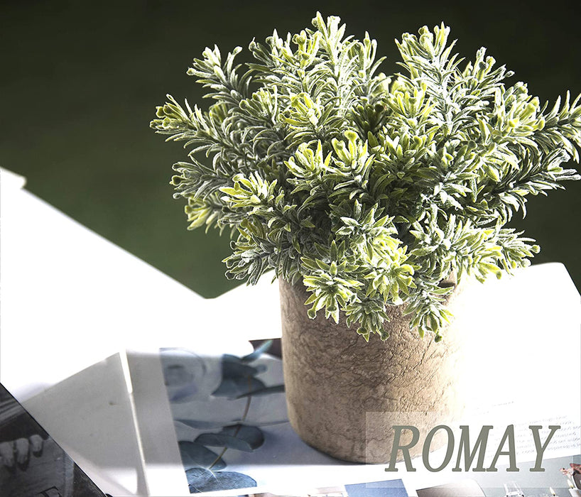 3 Pack Mini Potted Artificial Plants Fake Eucalyptus Greenery in Pots for Home Office Desk Decor