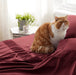 Full Size Sheets Set Burgundy - Soft 1800 Bedding Microfiber Sheets Full Size Bed, 4 Pieces Full Bed Sheets
