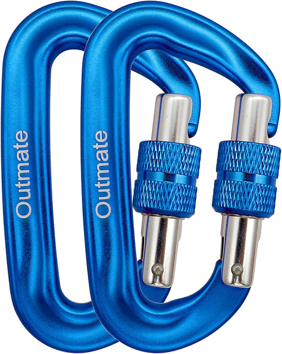 Hammock Carabiner Clip,12Kn 7075 Aluminium Alloy Carabiners,Heavy Duty Clips 2645Lbs/1200Kg,Perfect Gear for Hammocks Camping Hiking Keyring and Utility