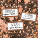 Bathroom Sign & Plaque (Set of 3) Wash Your Hands Brush Your Teeth Comb Your Hair Decorative Rustic Wood Farmhouse Bathroom Wall Decor (White)