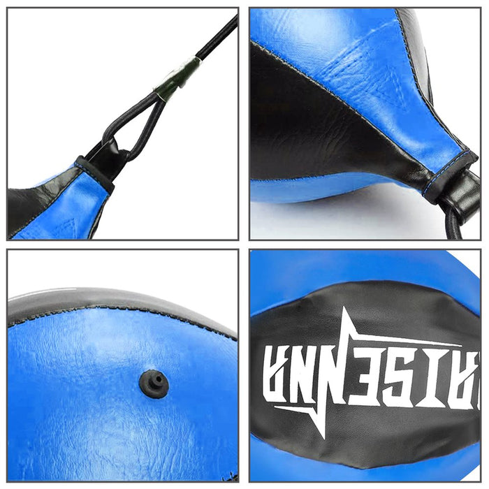 Double End Ball,  Boxing Speed Dodge Training Ball Leather Punch Bag Hanging Speed Ball for Gym MMA Boxing Speed Training, Includes Cords, Stress Relief Exercise Equipment, Adult Kids Men Women