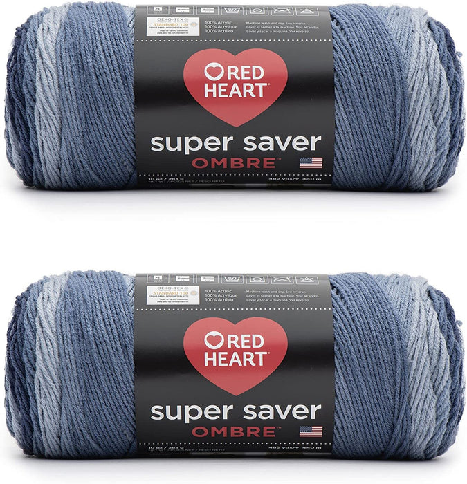 Red Heart Super Saver Jumbo Yarn, Sunny 2 Pack