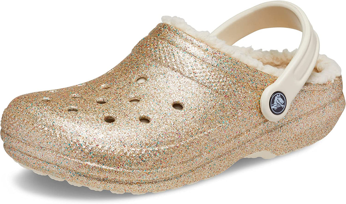 Unisex-Adult Classic Glitter Lined Clogs | Fuzzy Slippers