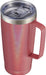 20 Oz Tumbler Mug with Lid and Straw, Insulated Travel Coffee Mug with Handle, Double Wall Stainless Steel Vacuum Coffee Tumbler, Thermal Coffee Cup, Navy Blue