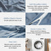 Duvet Cover Queen Size - Super Soft Haze Blue Duvet Cover Set 3 Piece 100% Washed Microfiber Bedding Set with Zipper Closure, 1 Duvet Cover 90X90 Inches and 2 Pillow Shams