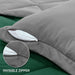 Lightweight Solid Comforter Set (King) with 2 Pillow Shams - 3-Piece Set - Blackish Green and Alloy Gray - down Alternative Reversible Comforter