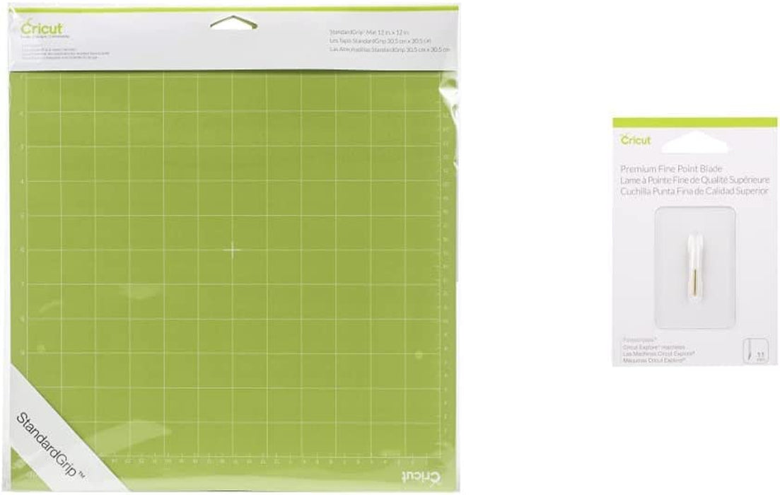 Cricut Standardgrip Machine Mats 12In X 12In, Reusable Cutting Mats for Crafts with Protective Film, Use with Cardstock, Iron On, Vinyl and More, Compatible with Cricut Explore & Maker (2 Count)