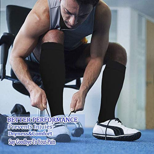 Graduated Copper Compression Socks for Men & Women Circulation 8 Pairs 15-20Mmhg - Best for Running Athletic Cycling