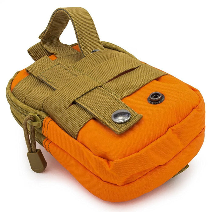 For IPHONE 6 IPHONE 6S / IPHONE 7 / IPHONE 8 / IPHONE X Multipurpose Tactical Cover Smartphone Holster EDC Security Pack Carry Case Pouch Belt Waist Bag Gadget Money Pocket - Orange